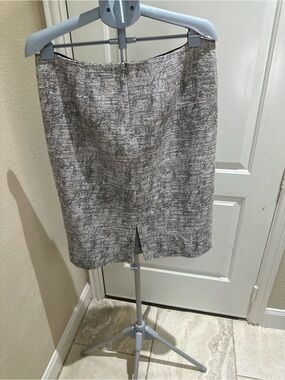 Lafayette 148 New York Gray Textured Pencil Skirt